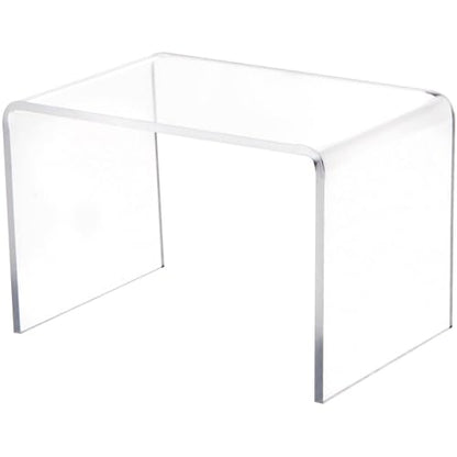 Plymor Clear Acrylic Rectangular Display Riser, 3" H x 4.5" W x 3" D (1/8" thick) - size: 3" x 4.5" x 3"
