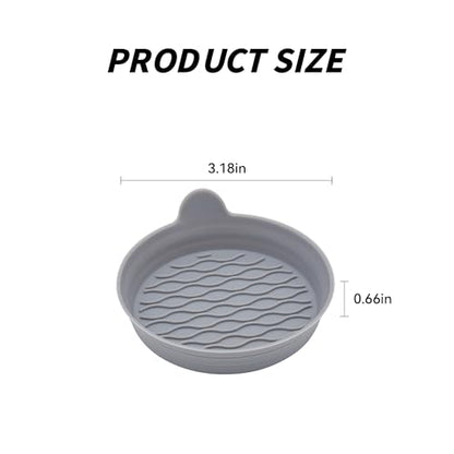 4PCS Car Cup Holder Coasters, Universal Silicone Non-Slip Insert Cup Coasters, Soft Wave Pattern Cup Holders, Car Interior Accessories for SUV, Truck, RV (Gray) - color: Gray