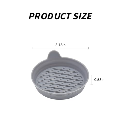 4PCS Car Cup Holder Coasters, Universal Silicone Non-Slip Insert Cup Coasters, Soft Wave Pattern Cup Holders, Car Interior Accessories for SUV, Truck, RV (Gray) - color: Gray