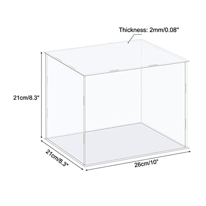 MECCANIXITY Acrylic Display Case Box Clear Dustproof Protection Showcase 10x8.3x8.3 Inch for Collectibles Display - size: 10x8.3x8.3 Inch