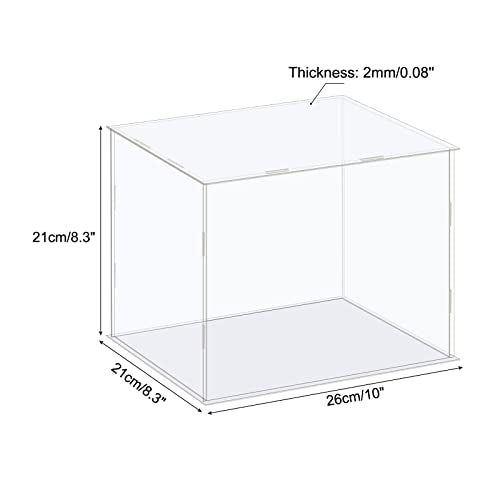 MECCANIXITY Acrylic Display Case Box Clear Dustproof Protection Showcase 10x8.3x8.3 Inch for Collectibles Display - size: 10x8.3x8.3 Inch