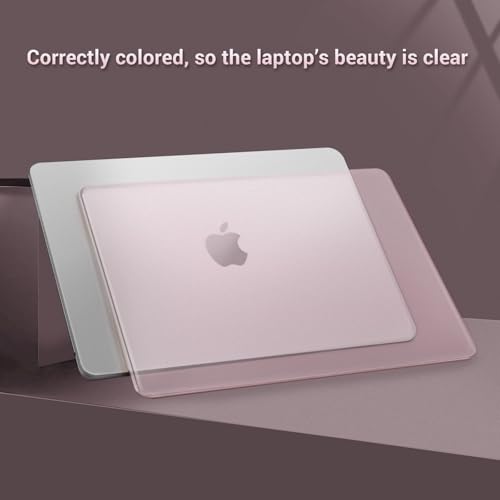 MOSISO Ultra-Thin & Seamlessly Closes Cover Compatible with MacBook Air 13 inch Case M5 M4 M3 M2 2026-2022 A3449 A3240 A3113 A2681, 2 in 1 Kit Anti-Fingerprints Shell for Mac Air 13.6, Baby Pink - color: Baby Pink