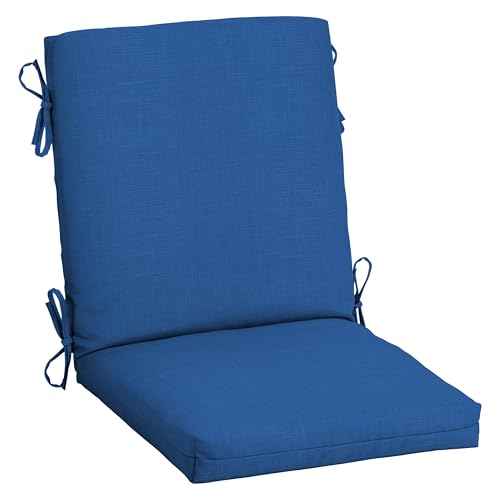 Arden Outdoor Midback Chair Cushion, 18 x 16.5, Rain-Proof, Fade Resistant Cobalt Blue Texture - color: Cobalt Blue Texture