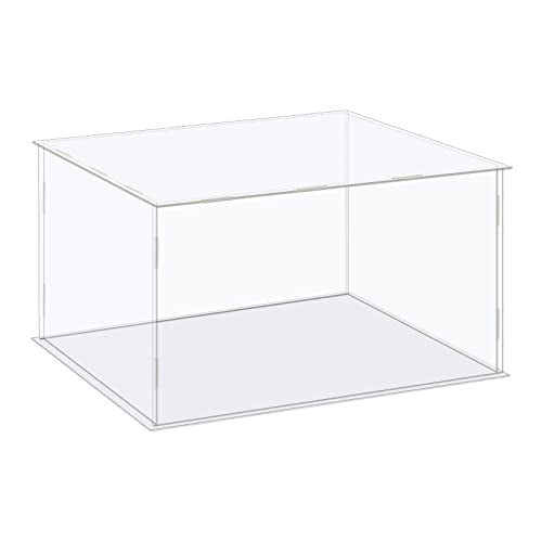 MECCANIXITY Acrylic Display Case Box Clear Dustproof Protection Showcase 14.1x12.2x8.3 Inch for Collectibles Display - size: 14.1x12.2x8.3 Inch