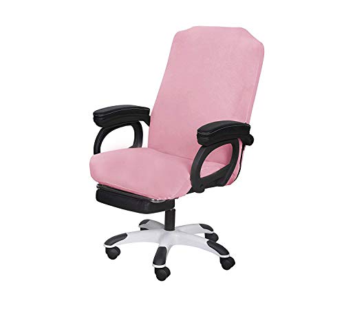 SARAFLORA Office Chair Covers- Medium, Pink- Removable Computer Chair Cover for Office Chair with Zipper for Universal RotatingChair Desk Chairs Cover Seat Washable Protector for Pets - color: Pink, size: Medium | 1PCS