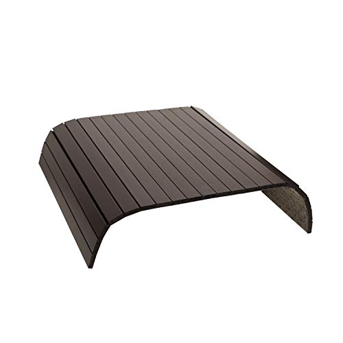 GEHE Sofa Arm Tray Table Flexible/Foldable Couch Arm Tray Armrest Table Perfect for Drink Snacks Great Arm Table for Couch Armrest (16.5" L x 13.25" W x 0.4" H, Mahogany) - color: Mahogany