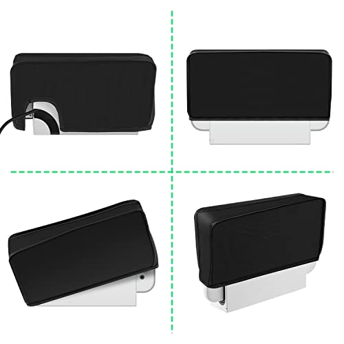 Mcbazel Dust Cover for Switch/Switch OLED Dock, Oxford Cloth, Anti Scratch | Waterproof, Precision Cut Cable Port, Fits Switch & Switch OLED With JoyCon, NOT Compatible With Nintendo Switch 2, Black