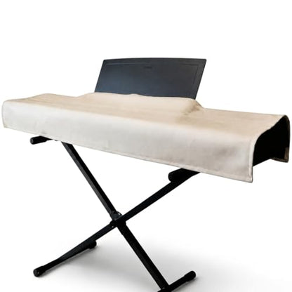 88 Keys Piano Keyboard Dust Cover PiuColor, Designed by Professional Pianist, Music Stand Compatible, Washable Digital Piano Cover, Blends with Your Room, Japan Design (Light Beige) - color: Light Beige
