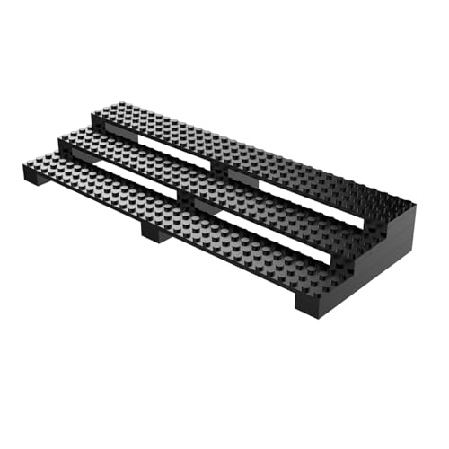 Brick Minifigure Display Case – 3-Tier Display Stand for LEGO Minifigures – Holds 35 Figures – Black Organizer Shelf for Collectors | Great Gift for Minifigure Lovers - size: 1 Pack 3-Tier