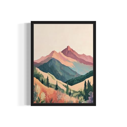 Mountains Unframed Wall Art Print Poster, California Boho Decor Posters Prints Scenery Landscape Home Picture Painting Artwork Gallery 4 (Mountains, 10"L x 8"W, Unframed) - color: Mountains, size: 10"L x 8"W