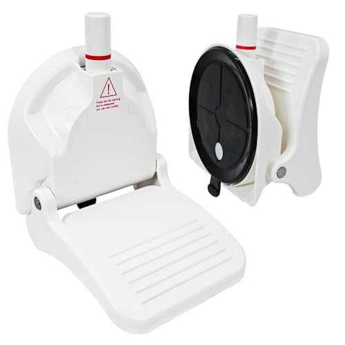 Shower Foot Rest, Strong Suction Cup Foldable Foot Stool for Shaving Legs in Shower, No Drill Bathroom Foot Rest with Anti-Slip Surface for Elderly, Pregnancy, Portable for RV Travel
