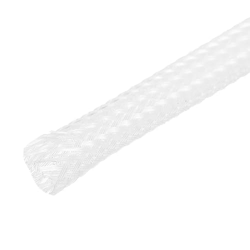 uxcell Expandable Sleeving, 1/4-inch 100ft Cable Sleeve, Clear - color: Clear, size: 1/4" x 100 Ft