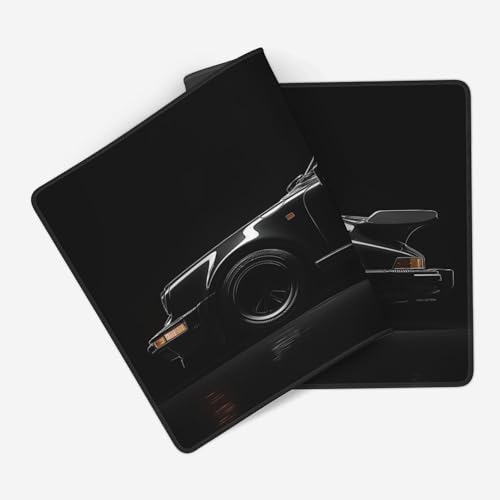 Extra Large Gaming Mouse Pad, XXL Black Sports Car Design, Non-Slip Rubber Base, 35.4 x 15.7 Inches, Rectangular Desk Mat Perfect for Gamers & PC Enthusiasts - color: black sports car