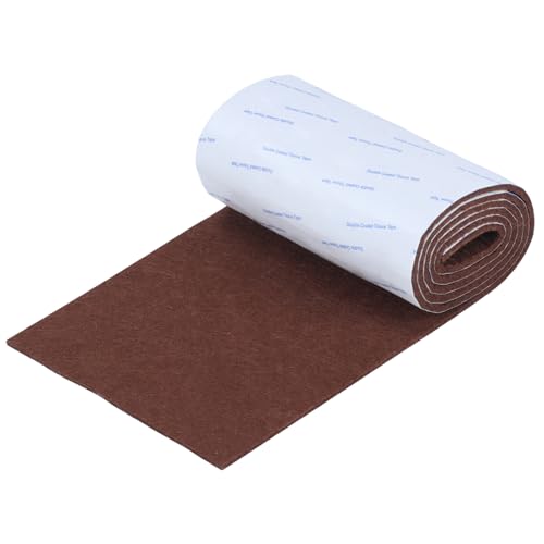 Felt Furniture Pads, Non Slip Self Adhesive Cuttable Felt Tape Brown Heavy Duty Felts Strip Roll for Protecting Hardwood Floors Chair Wall Protector (40 x 5 x 0.12 Inch) - color: Brown, size: 5" x 40" (1 Pack)