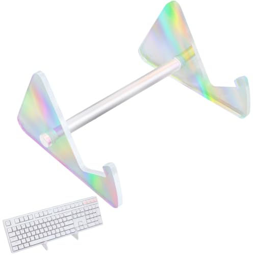 CRASPIRE Keyboard Display Stand Acrylic Keyboard Shelf Colorful Iron Detachable Portable Mechanical Computer Storage Desktop Tray Rack Holder for Tablet Picture Frame Home Office Supplies - color: Laser