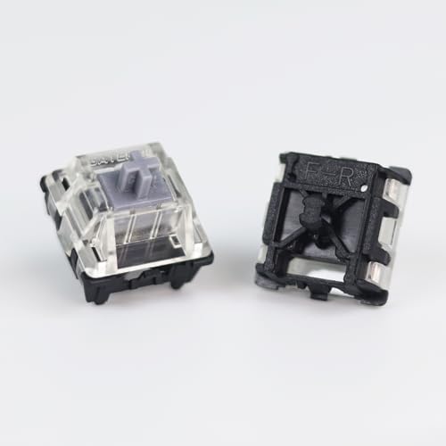 GATERON KS-15 Optical Silver Keyboard Switches, 45gf RGB LED Infrared Path Linear Key Switches for Mechanical Keyboard (35PCS, Silver) - color: silver