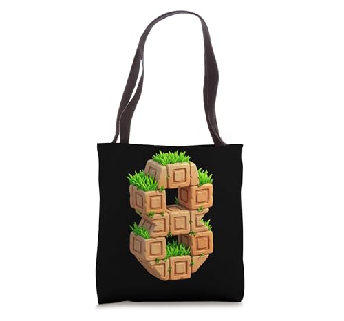 8th Birthday Boy Pixel Gamer Kids Video Game Tote Bag