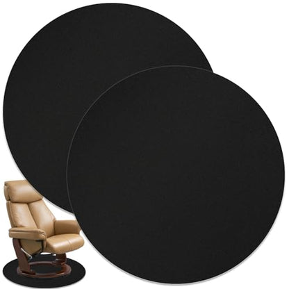 2PCS New Recliner Pads for Hardwood Floors, Non-Slip Diatom Mud Under Recliner Swivel Chairs Floor Protectors, Round Furniture Mats to Keep Furniture from Scratches, Furniture Gripper Pad