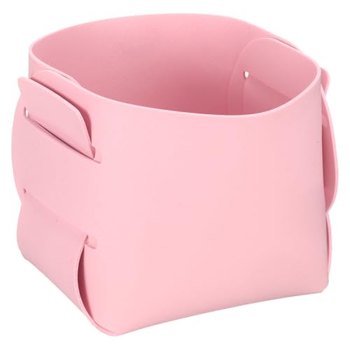 uxcell Valet Tray Organizer, PU Leather Desktop Storage Organizer Box Tray Entryway Table Bedside Nightstand Catchall Vanity Tray for Jewelry Key Coin Watch Wallet (Pink) - color: Pink