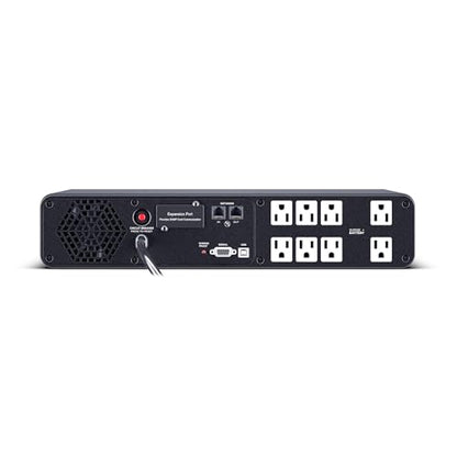 CyberPower CP1500PFCRM2U PFC Sinewave UPS Battery Backup, 1500VA/1000W, 8 Outlets, AVR, Short Depth 2U Rackmount, UL Certified - size: 1500VA, style: Rackmount 2U