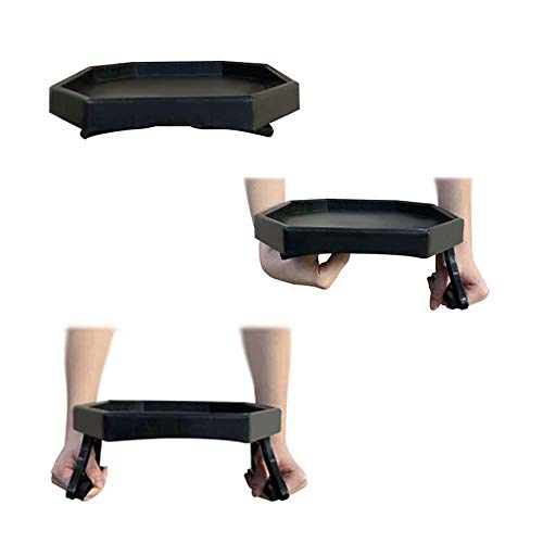 NHD Sofa Armrest Clip Table – No-Slip Couch Tray for Drinks, Snacks, Remote – Adjustable Armchair Table for Living Room, Bedroom, Dorm – Fits Most Armrests (Black) - color: Black