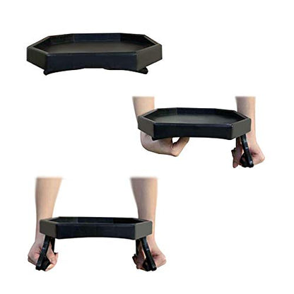NHD Sofa Armrest Clip Table – No-Slip Couch Tray for Drinks, Snacks, Remote – Adjustable Armchair Table for Living Room, Bedroom, Dorm – Fits Most Armrests (Black) - color: Black