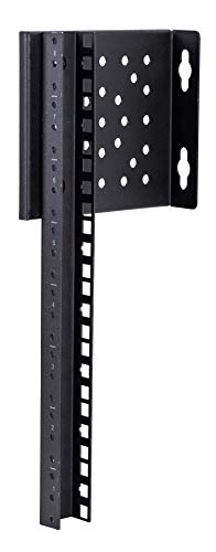 KENUCO 19 Inch Vertical Ends Wall Mount Rack Wall Mountable Server Rack w/Hardware Black (4U) - color: 19'' X 4u