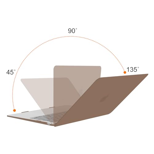 MOSISO Compatible with MacBook Air 13 inch Case M1 2021 2020 2019 2018 Release A2337 A2179 A1932 Touch ID, Plastic Hard Shell Cover&Keyboard Cover for MacBook Air 13.3 inch Case M1, Caramel Brown - color: Caramel Brown