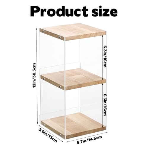 Rainmae CD Holder Desk Rack Organizer, Wooden CD Holder Stand, CD Storage Rack, Game Disc Display CD Organizer Desk Stand Protection Storage Cube, Fit for Theatre Room Collectibles Holds 24 CD Case - size: S