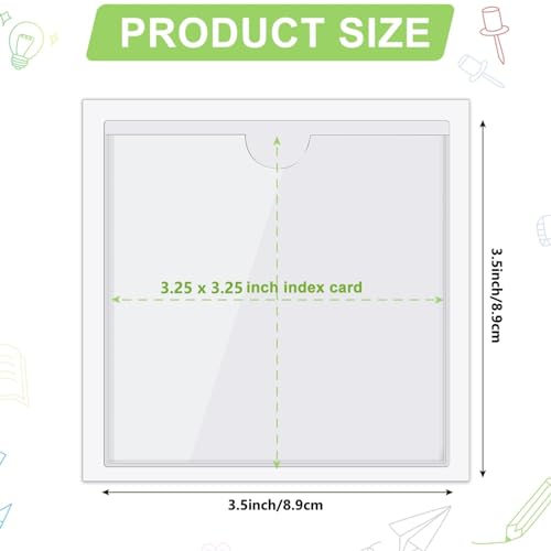Chinco 30 Pcs Self Adhesive Pockets, Bin Labels for Storage Bins, Clear Pocket Label Sleeves, Plastic Index Card Holder with Top Open for Organizing Bins Box Drawer(3.5 x 3.5 Inch) - size: 3.5 x 3.5 Inches