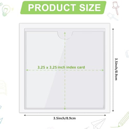 Chinco 30 Pcs Self Adhesive Pockets, Bin Labels for Storage Bins, Clear Pocket Label Sleeves, Plastic Index Card Holder with Top Open for Organizing Bins Box Drawer(3.5 x 3.5 Inch) - size: 3.5 x 3.5 Inches