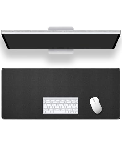 ALOANES Large Gaming Mouse Pad with Non-Slip Rubber Base,Stitched Edge,Desk mat for Laptop,Computer & PC, Wristing Pad for Gamer,Office & Home,Classic Black XXL 15.74''x35.43''x0.12'' | Black Desk Mat Mousepad for Computer Gamer Office Home 3XL 35.43"x15.
