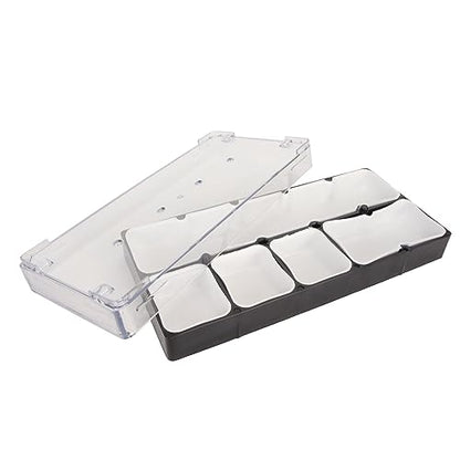 Waterproofs Watch Parts Storage Box with 5 Compartments Shockproof Organizer Case for Small Accessories Screws Jewelry for Watchmakers Technicians Enthusiastsand Enthusiasts ﻿
