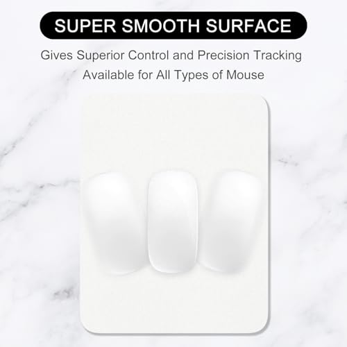 Hsurbtra Mouse Pad, Premium-Textured Square Mousepad 7 x 9 Inch, Thick 3 mm Anti-Slip Waterproof Rubber Pretty Cute Computer Mat for Office Gaming Laptop Women Kids Ivory White - color: Ivory White, size: Square Mousepad (7" x 9")