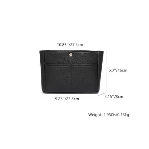 YONEBN waterproof Storage Bag Lightweight Large Capacity nylon Bag Inner Bag Handbag Organizer - color: Pu/Black