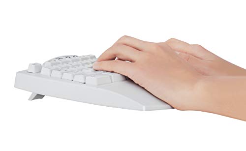 Perixx PERIBOARD-512W Periboard-512 Ergonomic Split Keyboard - Natural Ergonomic Design - White - Bulky Size 19.09"X9.29"X1.73", US English Layout - color: White