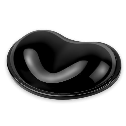 Soft Wrist Rest Pad Comfortable Silicone Gel Ergonomic Cushion Cute | Small-Sized Hand Pain Relief Support Pad with Gel-Filled for Laptop Computer Office & Home (Black) - color: Black
