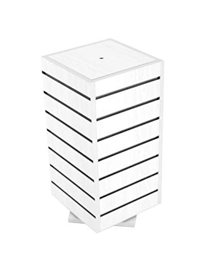 FixtureDisplays® 4-Sided Slatwall Counter Spinner White Display Rack Great for Gift, Jewelry 15591-WHITE