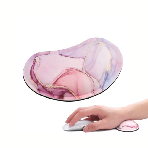 MXCOIRTP Wrist Rest for Mouse, Ergonomic Memory Foam Wrist Cushion Support Pad, Mouse Wrist Pad with Non-Slip Base for Typing Pain Relief, Office, Home, Gaming, Computer - color: Marble - Dazzling Color
