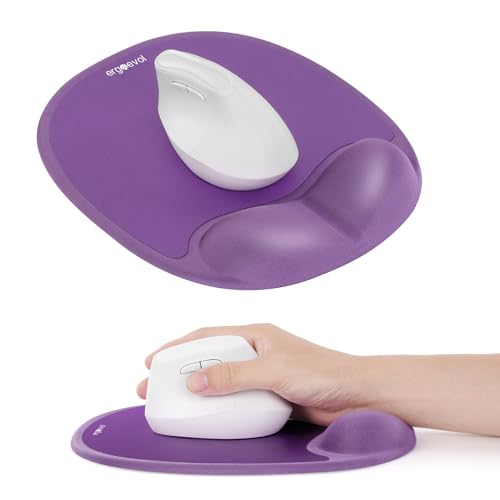 Ergonomic Mouse Pad for Vertical Mouse, Memory Foam(Lavender Purple) - color: Lavender Purple