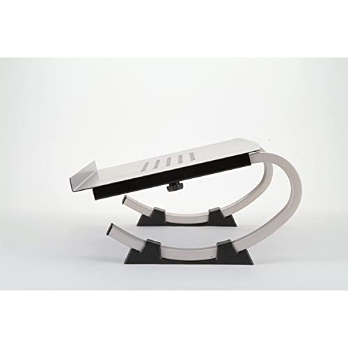 Allsop Redmond Adjustable Laptop Stand, Vented Curved Sturdy Metal Ergonomic Riser, Black (ASP30498) - style: Laptop Stand