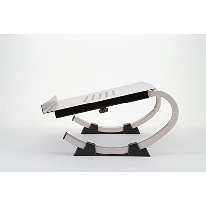 Allsop Redmond Adjustable Laptop Stand, Vented Curved Sturdy Metal Ergonomic Riser, Black (ASP30498) - style: Laptop Stand
