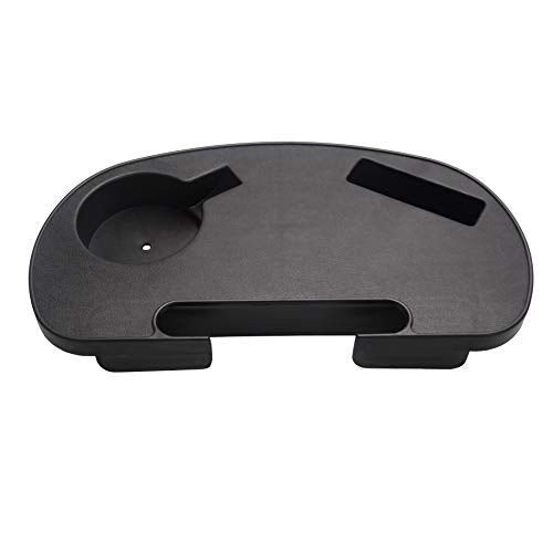 Oval Zero Gravity Lounge Chair with Cup Holder and Tray, Side Recliner, Mobile Phone Slot, Snack Tray - Black