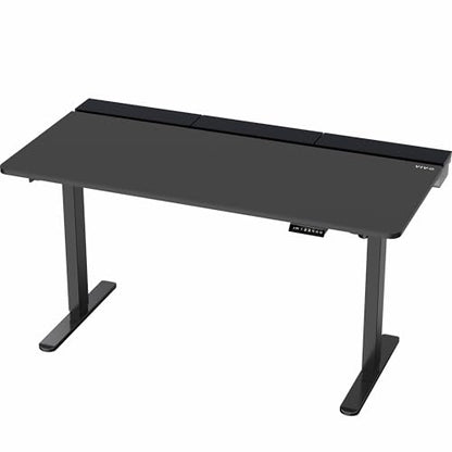 VIVO Black 60 x 30 in Stand Up Desk, DESK-KIT-1B6-P3B | Electric, Holds 220 lbs, Sit Stand, Height Adjustable Table, Cable Tray, Full-Size Mouse Pad, Office Furniture, Black Frame - color: Black Top / Black Frame, size: 60 x 30