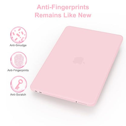 G JGOO Compatible with MacBook Neo Case 13 inch 2026 Release Model A3404 with A18 Pro Chip, Matte Protective Laptop Plastic Hard Shell Case with Keyboard Cover & Screen Protector, Baby Pink - color: Baby Pink
