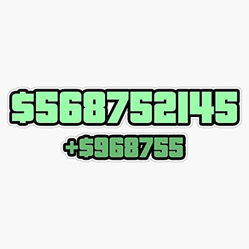 Gaming Money $ Sticker Vinyl Waterproof Sticker Decal Car Laptop Wall Window Bumper Sticker 5"