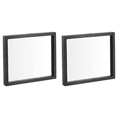 MECCANIXITY Floating Frame Display Holder Stand 3D Jewelry Display Box 7.09 x 7.09 x 0.79 inch Black for Ring Necklace Bracelet Earring Pack of 2 - color: Black, size: 7.09 x 7.09 x 0.79 inch