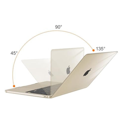 MOSISO Compatible with MacBook Air 13 inch Case M5 2026 M4 2025 M3 M2 2024-2022 A3449 A3240 A3113 A2681, Scratches-Resistant Protective Hard Shell for MacBook Air 13.6 inch Case, Crystal Starlight - color: Crystal Starlight