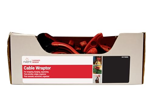 Gardner Bender - CW-T4RR20 EACH CW-T4RR20 Extra-Large Cable Wraptor for Cord/Hoses/Wire/Cable/Rope Organizer, Strong Locking Design, Reusable, 4 Inch. Bundle Diameter, Easy Release & T-Handle, Black & Red, X-Large - size: X-Large (1 Count)