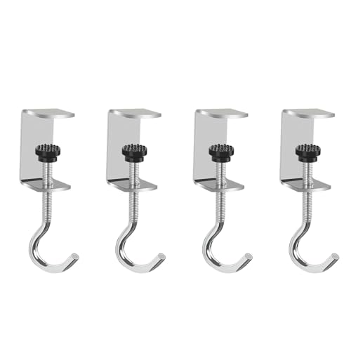 Adjustable Metal Table Hooks for Hanging Purses and Headphones on the Desk at Home and Office, 4-Pack - size: 4 Pack